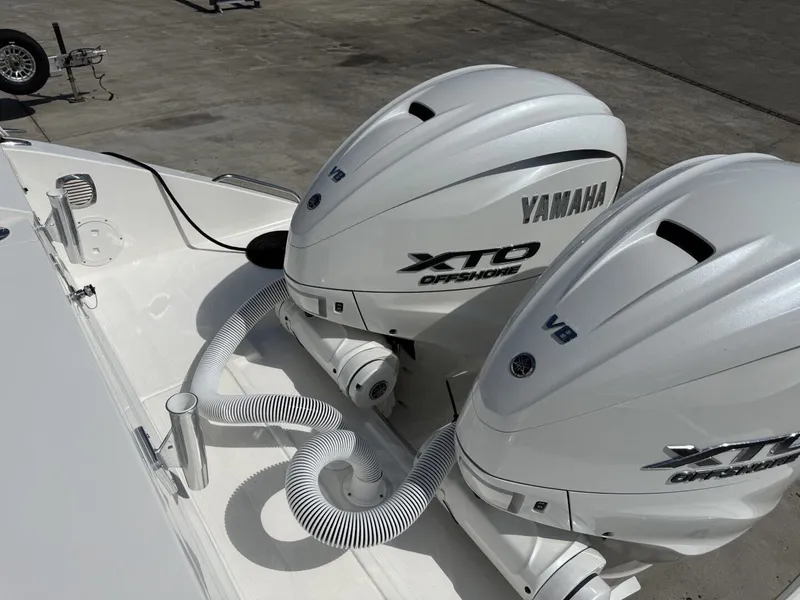 Slide: The Image of 2026 Pursuit S 358 Sport with Yamaha XTO Offshore engines. - 10