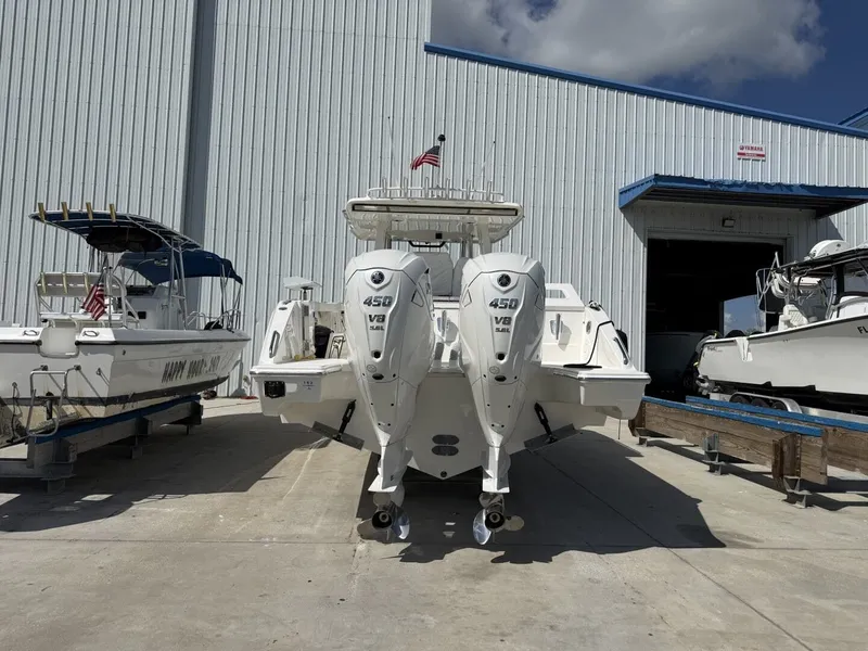 Slide: The Image of Pursuit S 358 Sport 2026 with dual 450 HP V8 engines. - 6