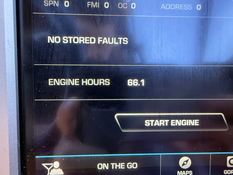 Slide: The Image of 2021 Supra SE 550 display showing 66.1 engine hours. - 31