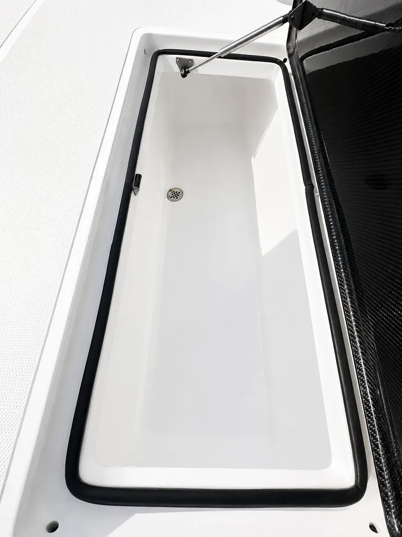 Slide: The Image of 2023 SeaHunter Tournament boat hatch with black trim. - 20