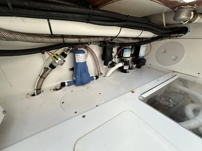 Slide: The Image of Interior view of 2023 SeaHunter Tournament boat technology. - 30