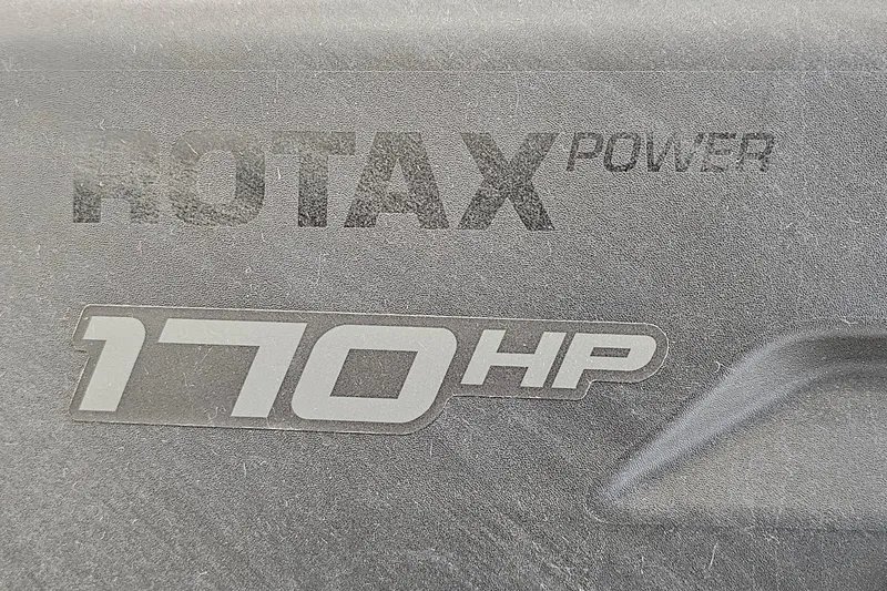 Slide: The Image of Rotax Power 170 HP engine detail on 2023 Sea-Doo Switch Cruise 21. - 16