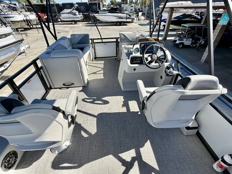 Slide: The Image of Avalon Venture 85 Versatile Rear Bench - 21 FT W/ 150HP Mercury! 2026 - 7