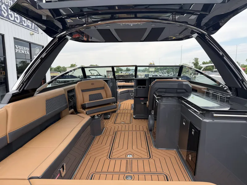 Slide: The Image of Interior of 2026 Cobalt R33 yacht with luxurious design. - 12