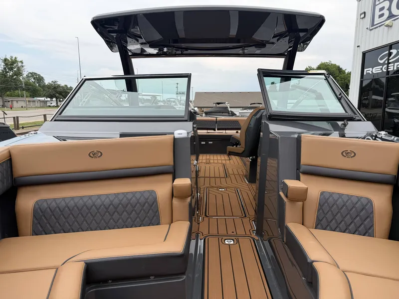 Slide: The Image of Interior of Cobalt R33 boat, luxurious seating, modern design, year 2026. - 24