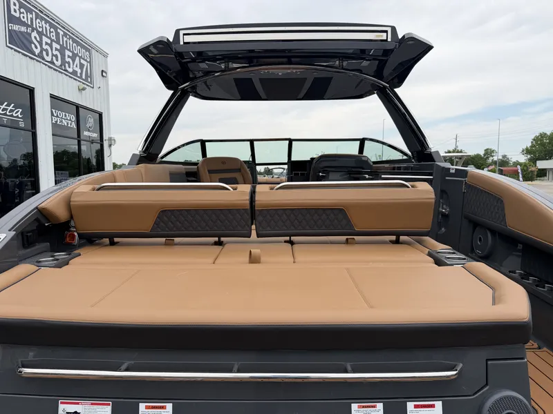 Slide: The Image of Cobalt R33 2026 boat featuring luxurious interior and modern design. - 9