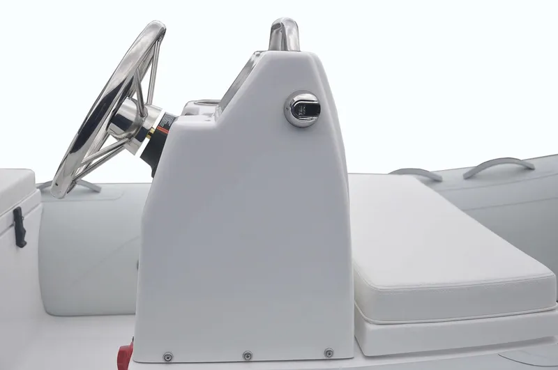 Slide: The Image of Manufacturer Provided Image: Steering console of AB Inflatables Mares 12 VSX 2026. - 2