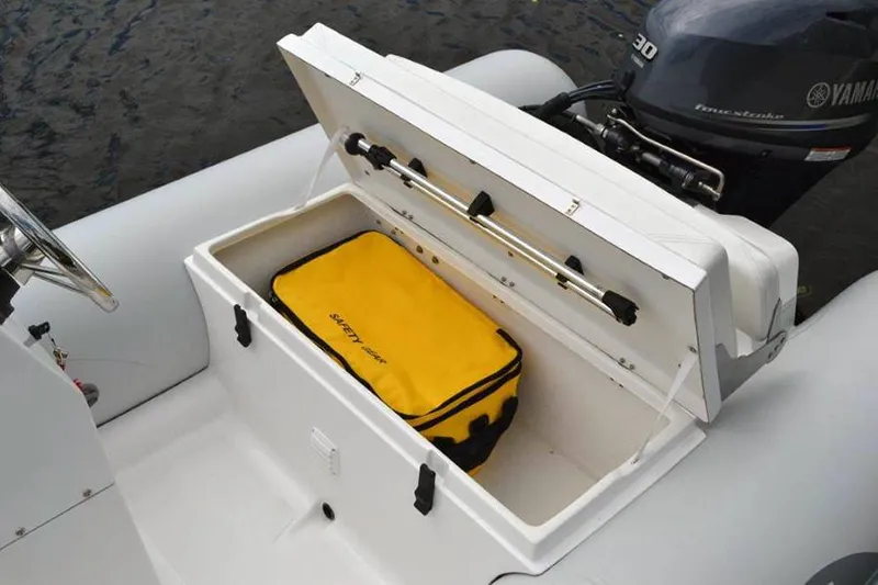 Slide: The Image of Manufacturer Provided Image: Storage compartment in AB Inflatables Mares 12 VSX boat, 2026 model. - 4