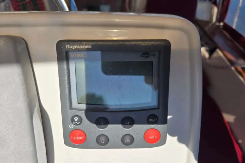 Slide: The Image of Raymarine ST6002 autopilot control on 1989 Island Packet 35 sailboat. - 19