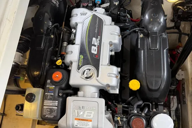 Slide: The Image of Engine compartment of a 2016 Formula 37 Performance Cruiser with MerCruiser 8.2 MAG engine. - 34