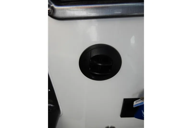 Slide: The Image of Close-up of a black vent on a 2022 Monterey 295 Sport Yacht. - 29