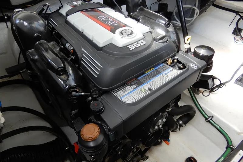 Slide: The Image of Engine of 2022 Monterey 295 Sport Yacht, showcasing detailed components and design. - 50