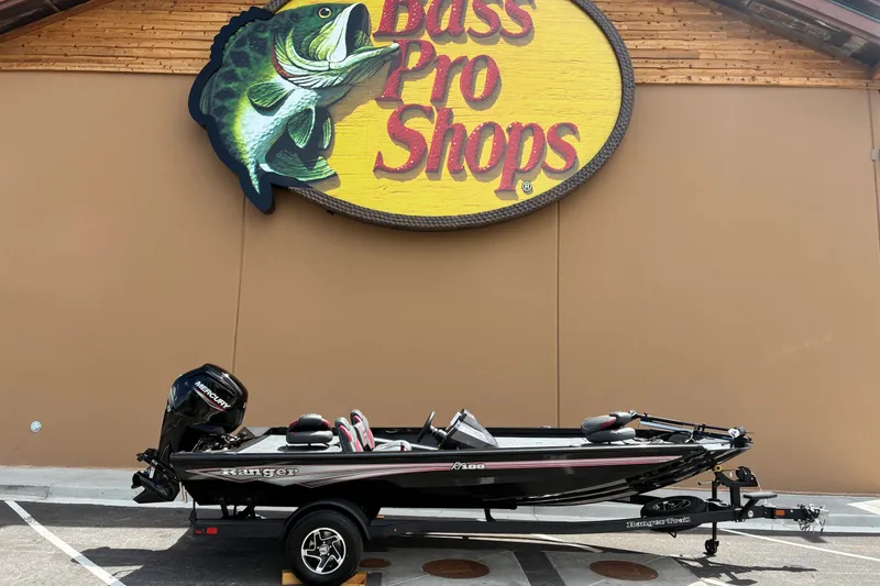 The Image of 2026 Ranger RT188 boat parked outside Bass Pro Shops. - 0
