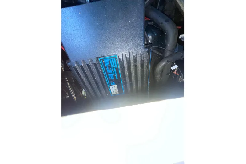 Slide: The Image of Engine compartment of a 1992 Sea Ray 370 Express Cruiser boat. - 21