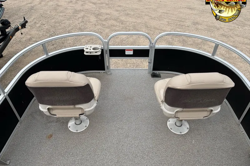 Slide: The Image of 2017 Sun Tracker Bass Buggy 18 DLX pontoon boat with two swivel seats. - 7