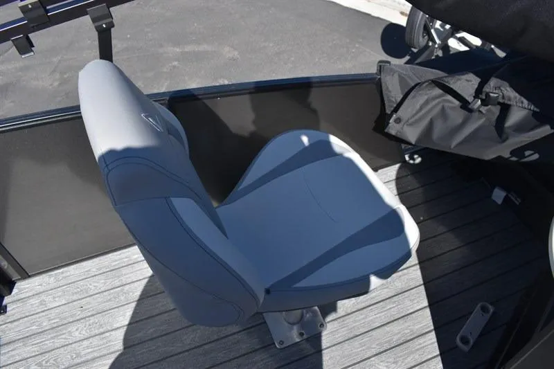 Slide: The Image of Gray seat on 2026 Lowe SF 232 WT Sport Fish boat deck. - 24