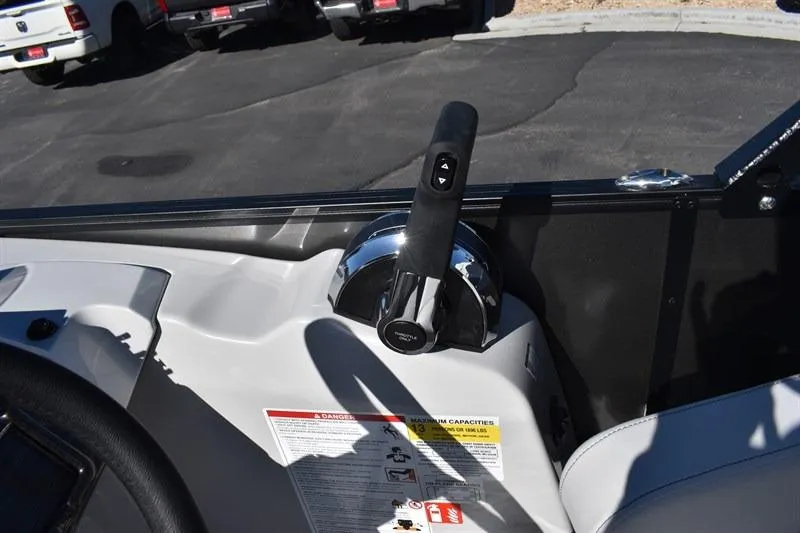 Slide: The Image of Throttle control of 2026 Lowe SF 232 WT Sport Fish boat, parked on asphalt. - 33