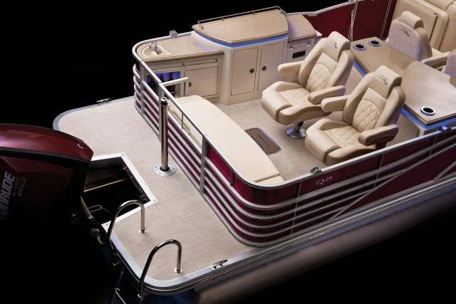 Slide: The Image of Manufacturer Provided Image: 2015 Bennington 2575 QSD pontoon boat interior with luxurious seating and sleek design. - 5