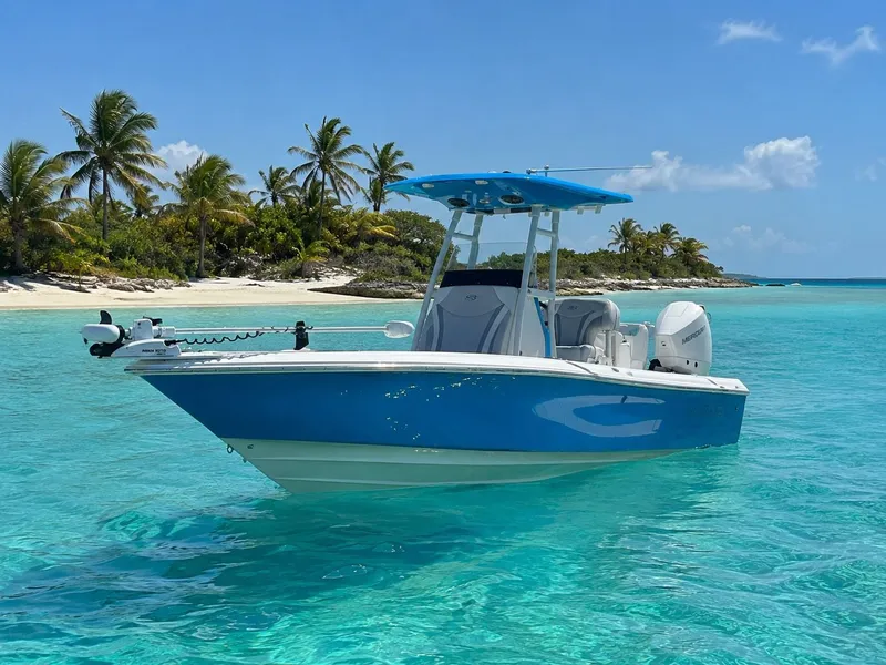 The Image of 2020 ShearWater Carolina boat near tropical island. - 0