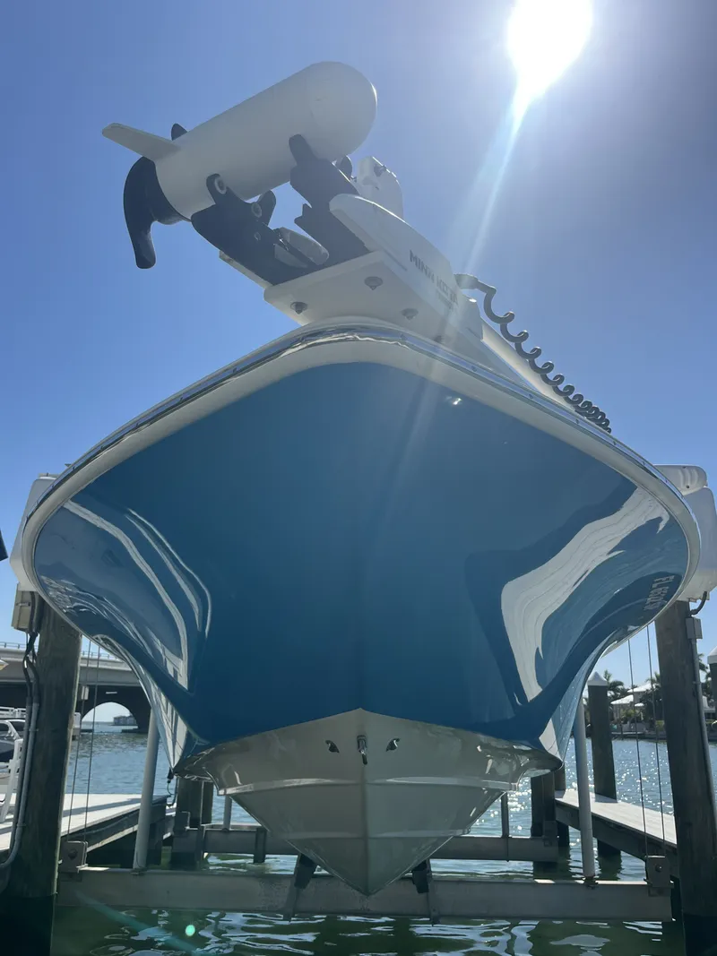 Slide: The Image of ShearWater Carolina 2020 boat in sunlight on the water. - 3
