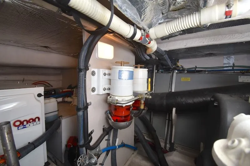 Slide: The Image of Engine room of 2007 Sea Ray 48 Sundancer with Onan generator. - 45
