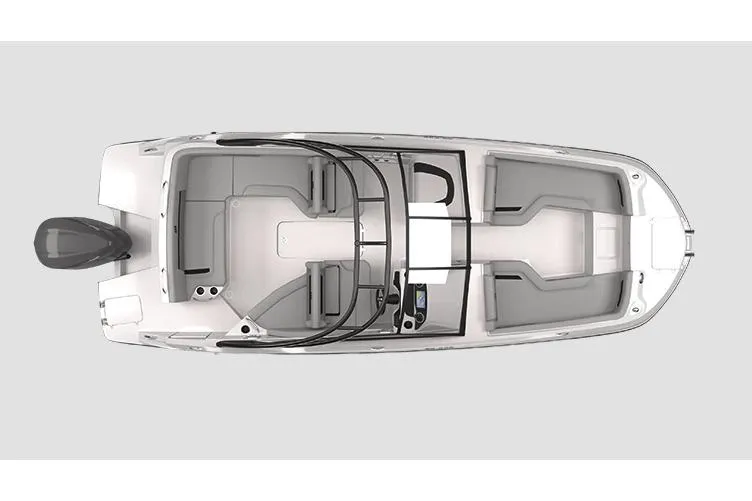 Slide: The Image of Manufacturer Provided Image: 2023 Hurricane SunDeck 235 OB boat, top view, spacious seating, and modern design. - 40