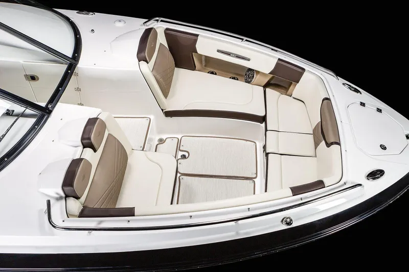 Slide: The Image of Manufacturer Provided Image: 2023 Chaparral 347 SSX boat interior with luxurious seating and modern design. - 23