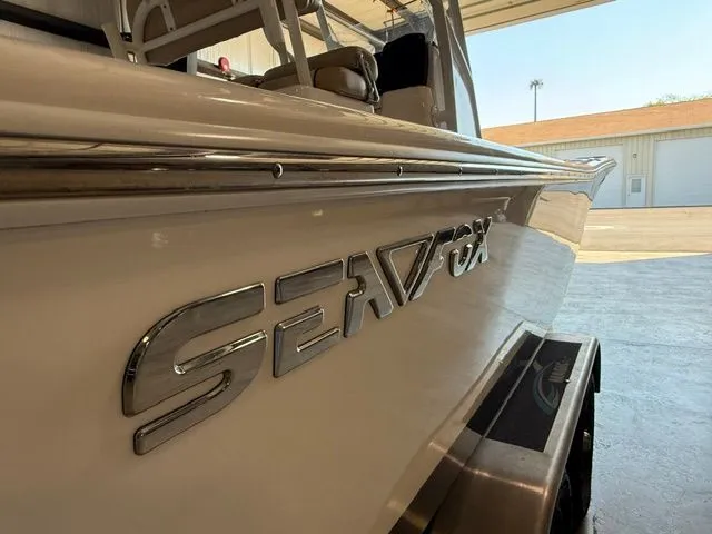 Slide: The Image of Close-up of Sea Fox 240 Viper boat, year 2017. - 4