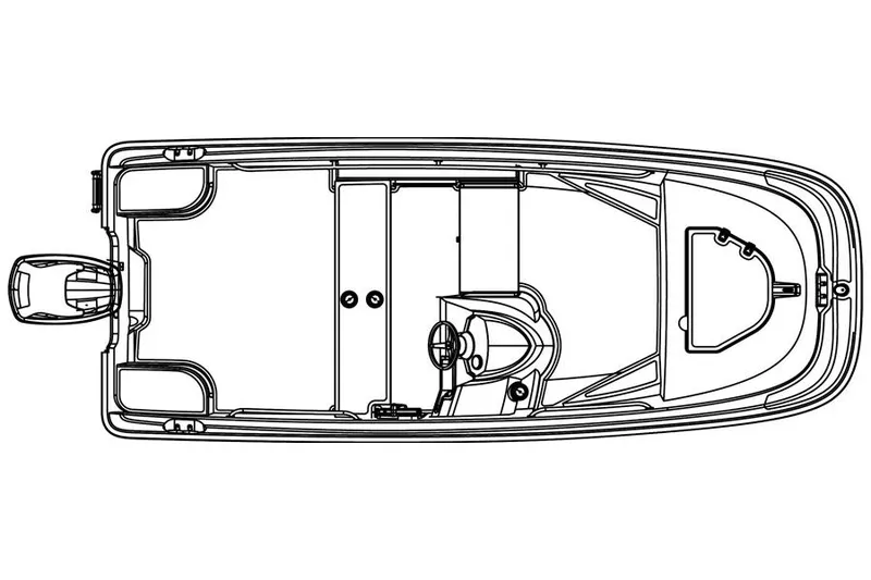 Slide: The Image of Manufacturer Provided Image: Top view of a 2013 Boston Whaler 170 Super Sport boat layout. - 18