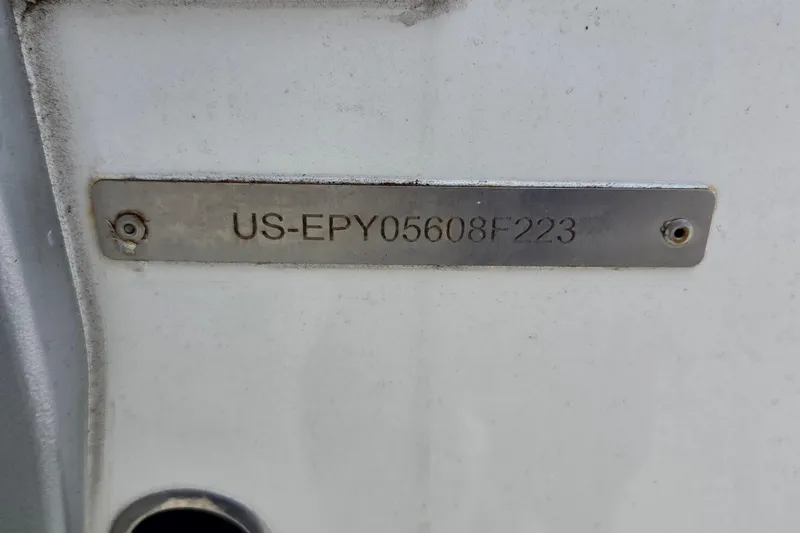 Slide: The Image of Hull identification number on 2023 World Cat 280 DC-X boat. - 6