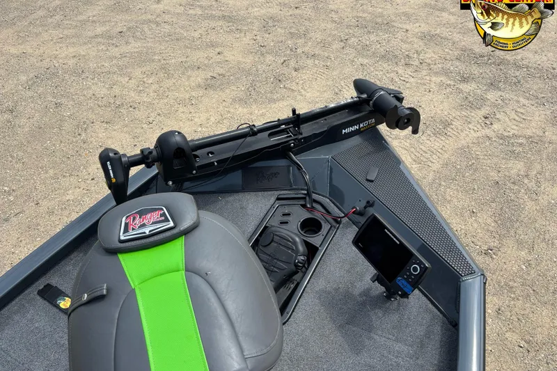Slide: The Image of 2021 Ranger RT178 boat with Minn Kota trolling motor and fishing seat. - 8