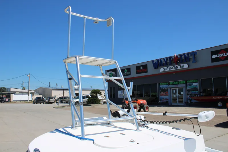Slide: The Image of Elevated boat platform at Waypoint Supercenter, featuring a 2017 CCB Phoenix model. - 7