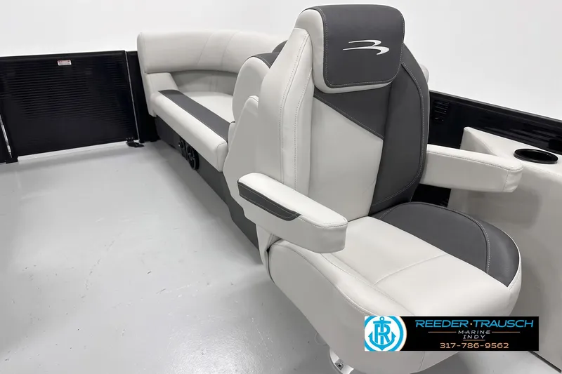 Slide: The Image of 2026 Bennington 22 S1SR boat interior with luxurious seating and modern design. - 4