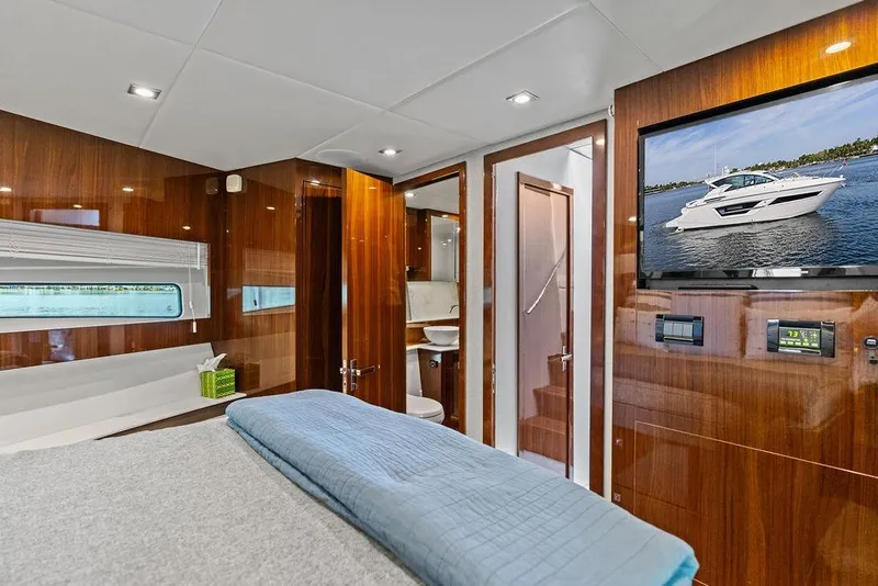 Slide: The Image of Luxurious interior of 2022 Cruisers Yachts 46 Cantius with modern amenities. - 39