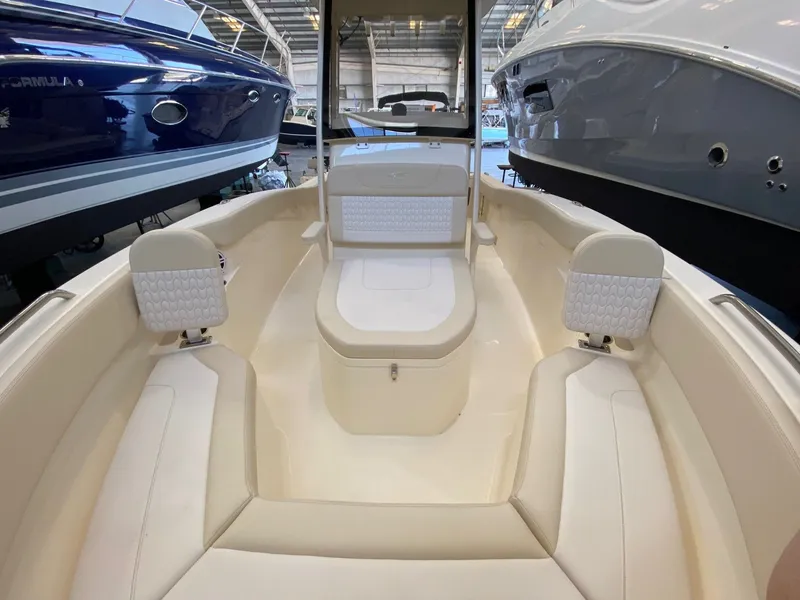 Slide: The Image of Interior of 2026 Scout 220 XSF with beige seating. - 9