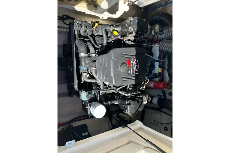 Slide: The Image of Engine compartment of a 2006 Sea Ray 240 Sundeck boat. - 6