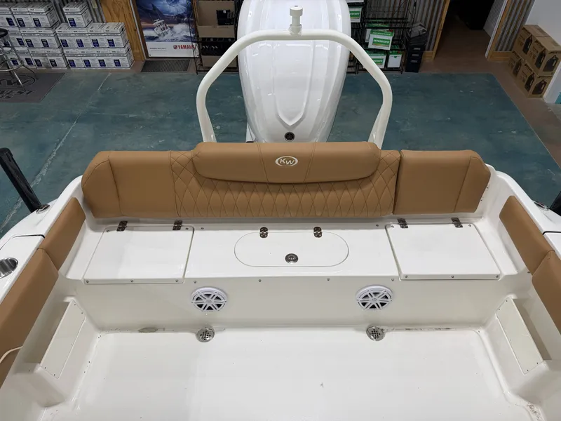 Slide: The Image of Interior view of Key West 239 FSR boat, model year 2026. - 14