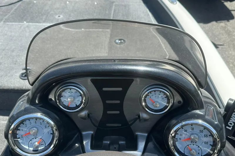 Slide: The Image of Dashboard of 2019 Tracker Pro Team 175 TXW Tournament Edition boat with gauges. - 13