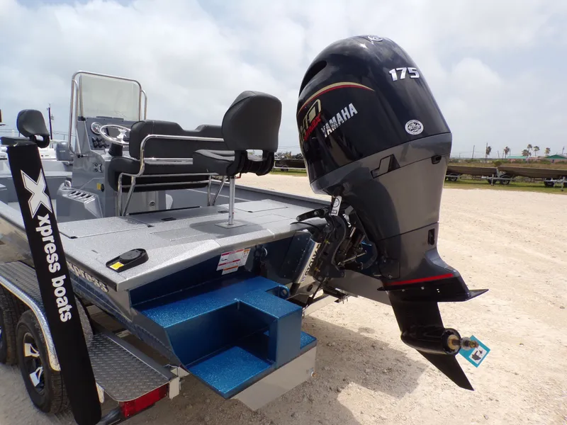 Slide: The Image of Xpress SW22B 2026 boat with Yamaha 175 outboard motor. - 13
