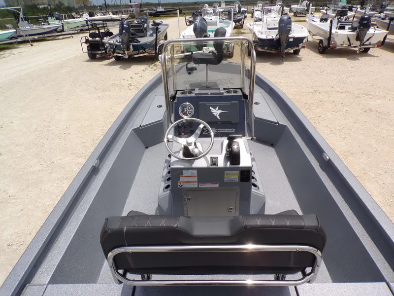 Slide: The Image of Interior view of Xpress SW22B boat, 2026 model, at a boatyard. - 20