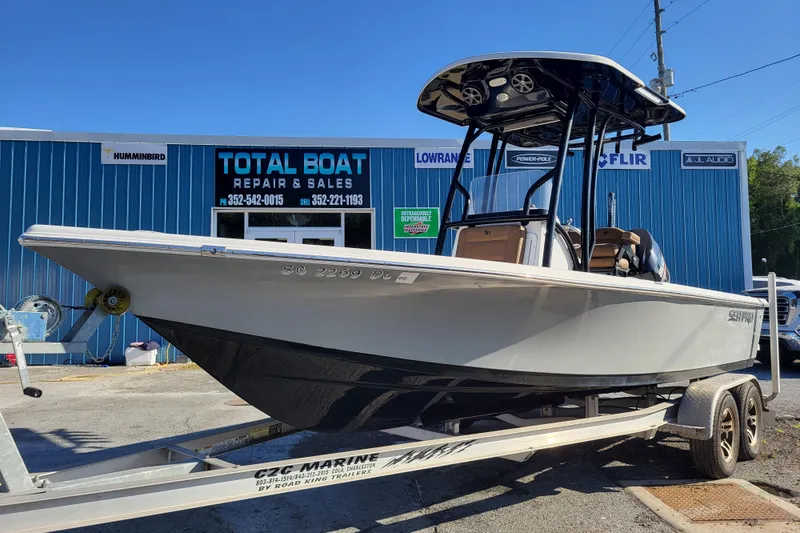 The Image of 2019 Sea Pro 208 Bay boat on trailer at Total Boat Repair & Sales. - 1