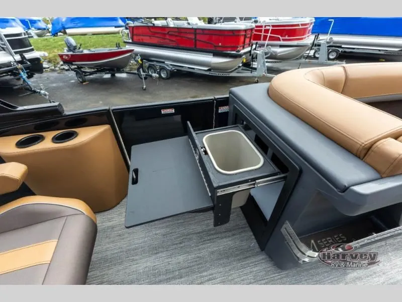 Slide: The Image of Interior of M Series 23 MSB boat with pull-out compartment, 2026 model. - 13