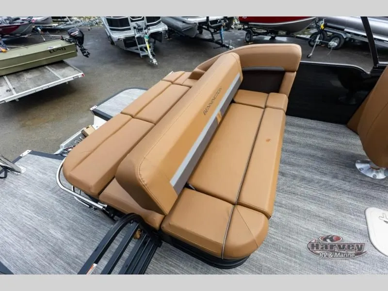 Slide: The Image of Brown leather seats on an M Series 23 MSB boat, 2026 model. - 16
