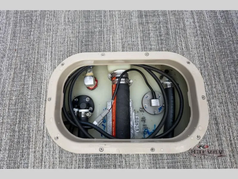 Slide: The Image of M Series 23 MSB 2026 boat tank with hoses and fittings. - 26