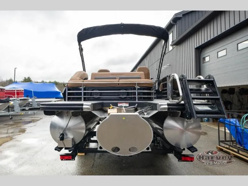 Slide: The Image of Rear view of M Series 23 MSB pontoon boat, year 2026. - 6