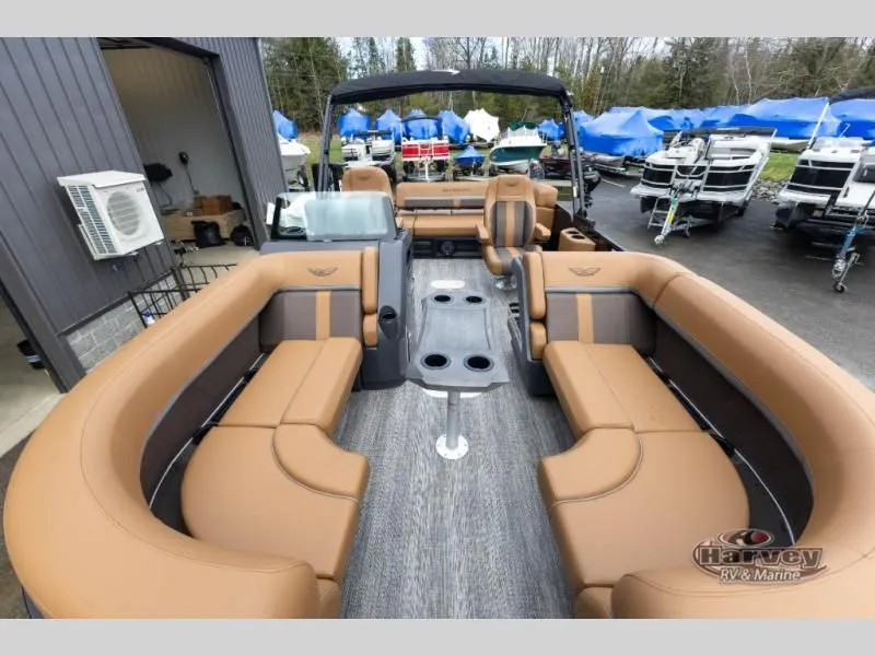 Slide: The Image of Luxurious interior of a 2026 M Series 23 MSB boat. - 9