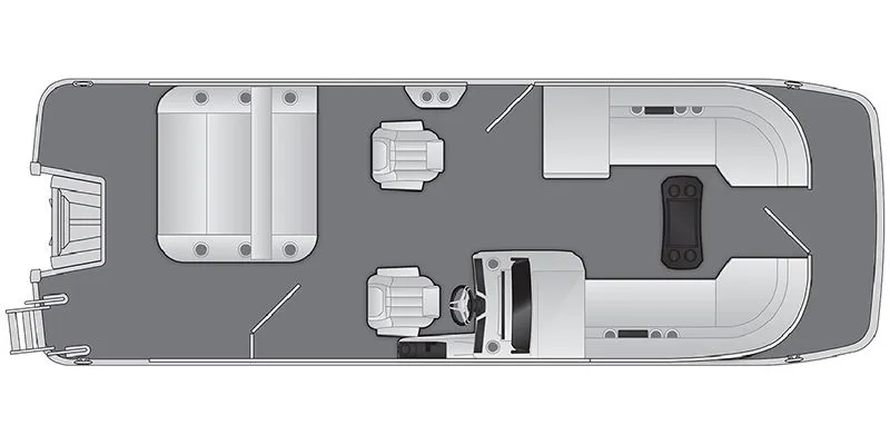 Slide: The Image of Floor plan of M Series 23 MSB boat model 2026. - 2