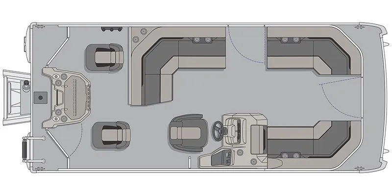 Slide: The Image of Floor plan of Sportfisher Speed 21-2RS boat model 2026. - 2