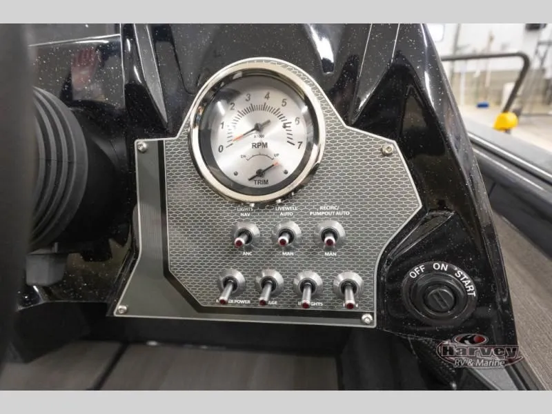 Slide: The Image of 2026 Renegade 1875 SS boat dashboard with RPM gauge. - 25