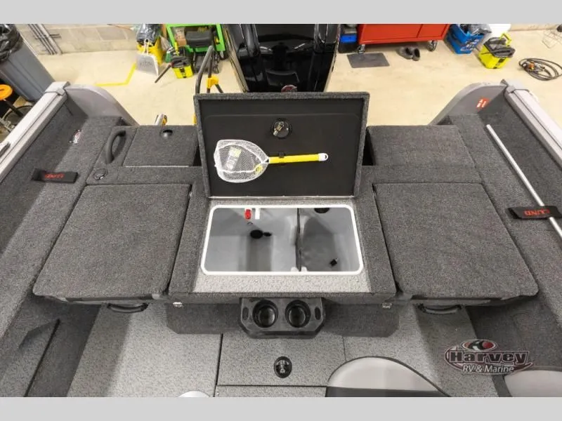 Slide: The Image of Interior view of 2026 Impact XS 1775 Sport boat with storage area. - 12